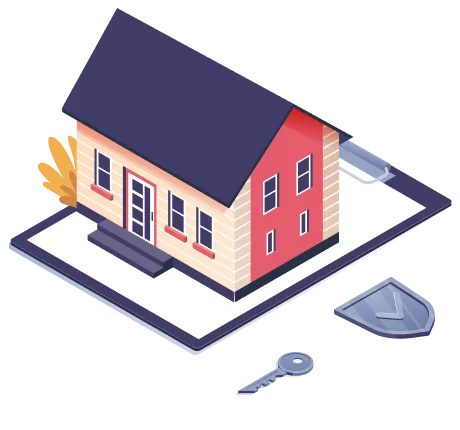 Ngôi nhà được bảo vệ với bảo hiểm nhà tư nhân